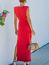 Empire Split-Side Sleeveless Maxi Dress