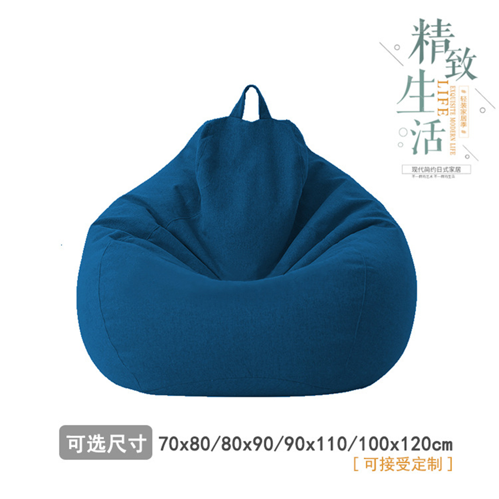 

Lazy Sofa Bean Bag Tatami Particles Water Drops Children Fabric Furniture, Blue, 501 Original