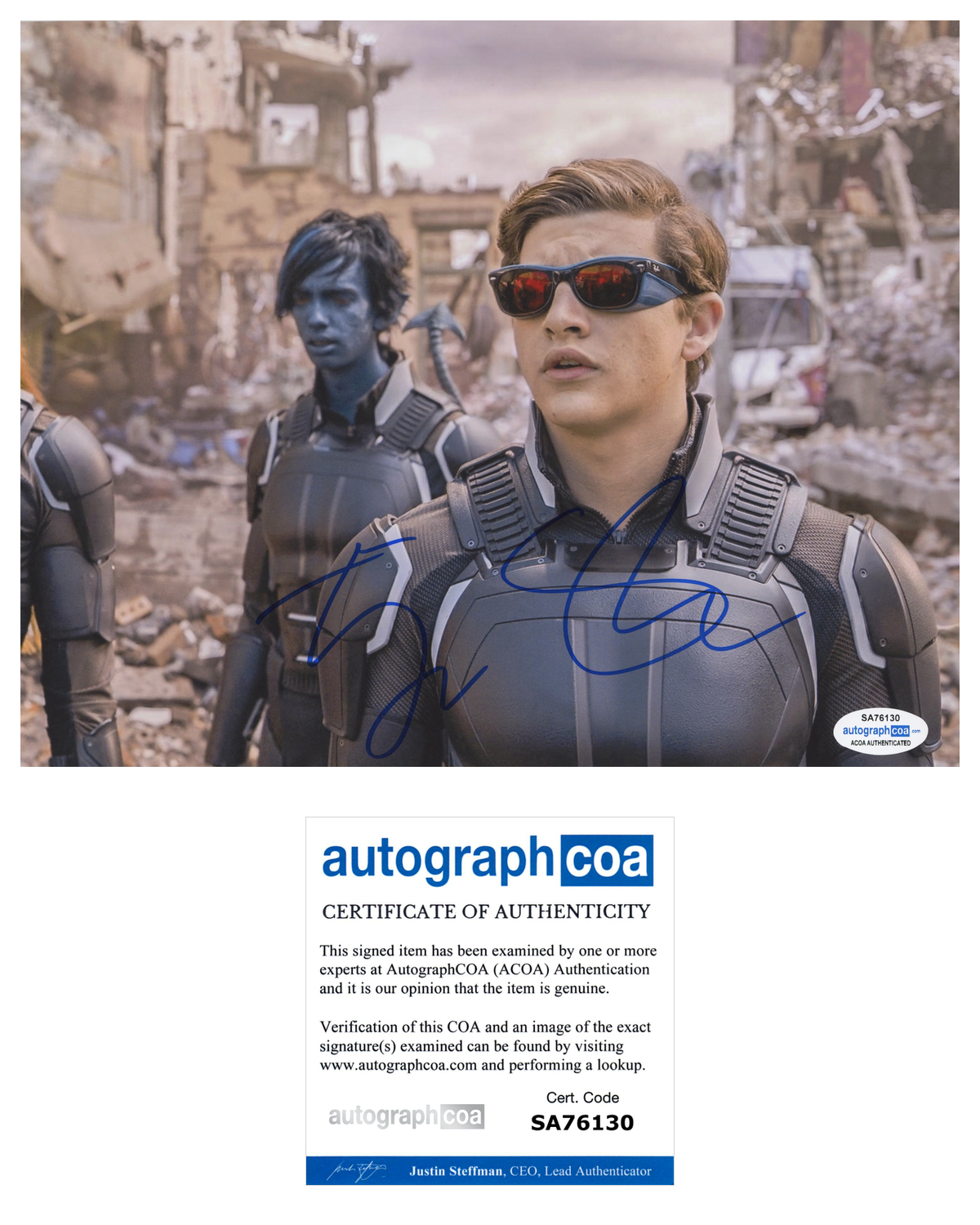 Tye Sheridan Signed Autographed 8x10 Photo Poster painting X-Men: Apocalypse ACOA COA