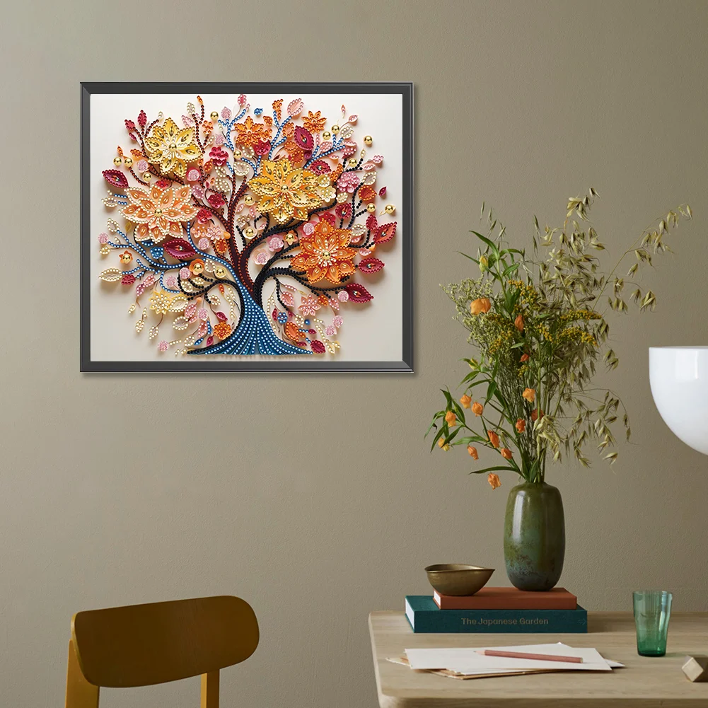Diamond Painting - Partial Special Shaped Drill - Tree(Canvas|35*30cm)