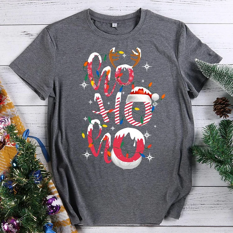 HoHoHo Candy Lights Santa Hat T-Shirt-614786