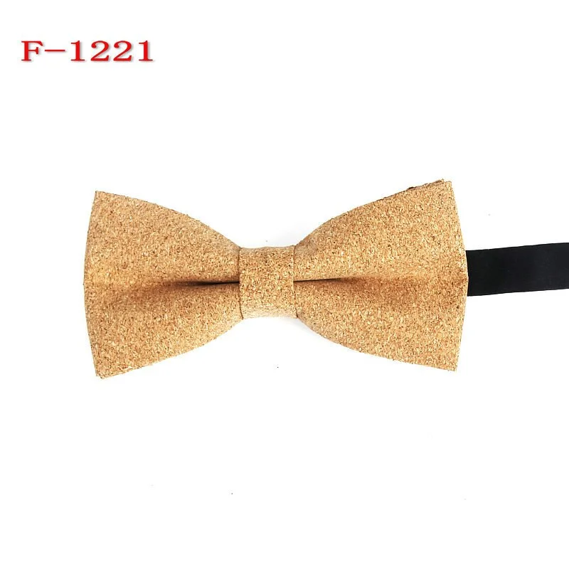 New Bow Tie Male Cork Bow Ties Creative Wood Grain Bow Tie Wedding Groom Host Bowtie Gifts for Men Business Men's Accessories