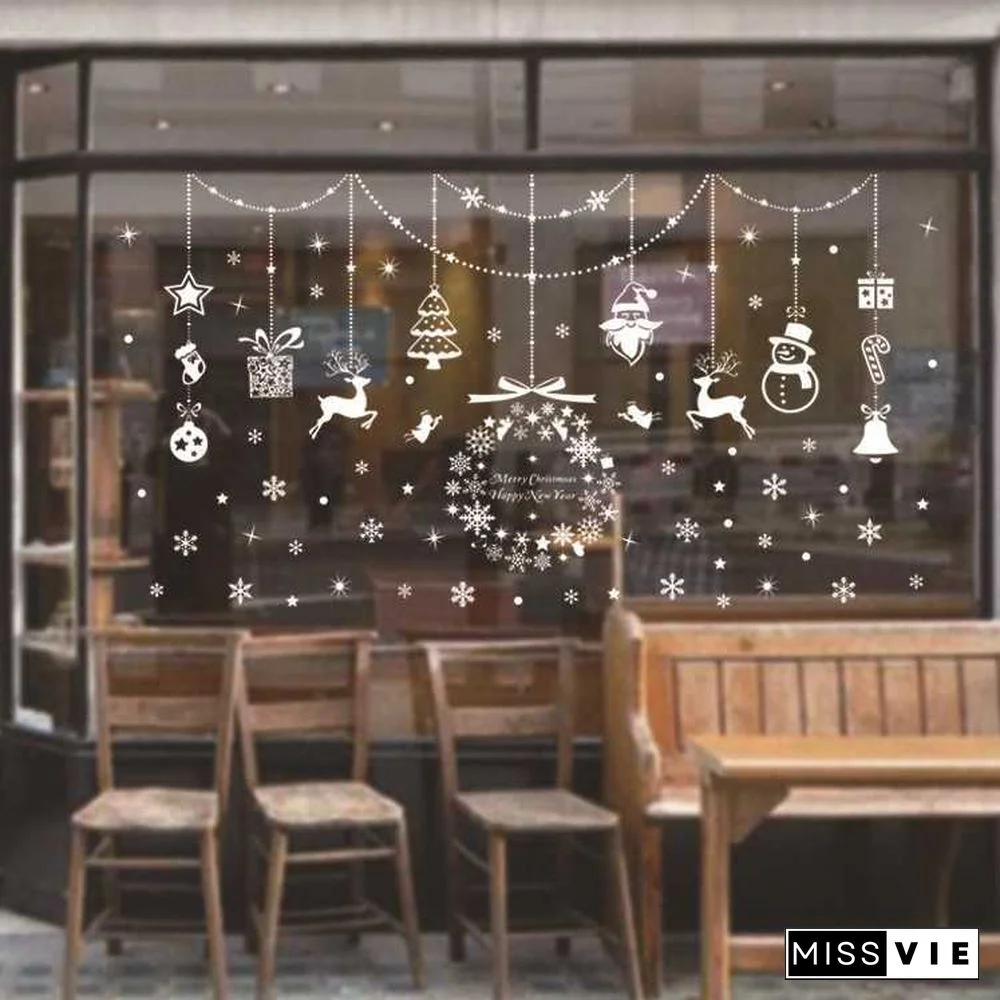 Christmas Decorations Holiday Window Sticker Xmas Glass Stickers Decals