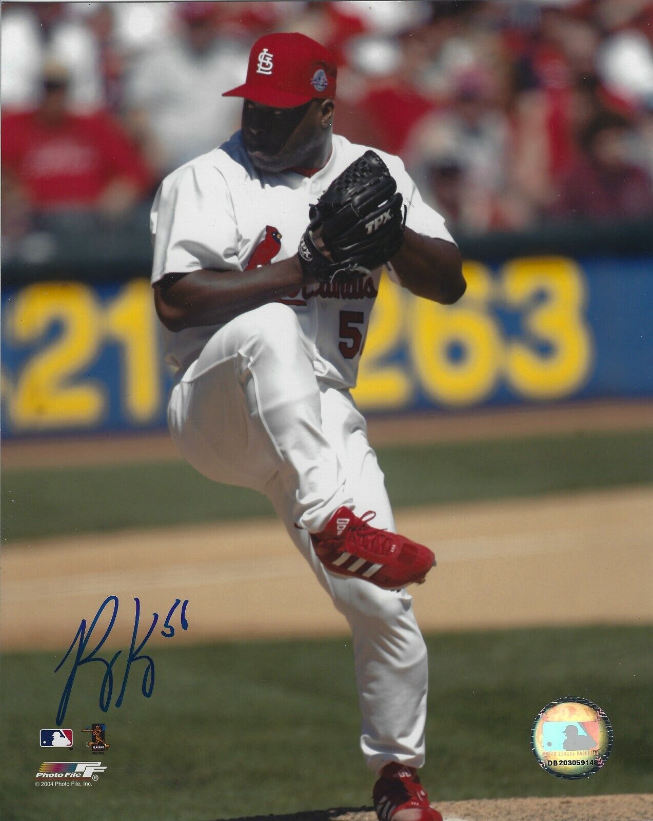 Signed 8x10 RAY KING St Louis Cardinals Autographed Photo Poster painting - COA