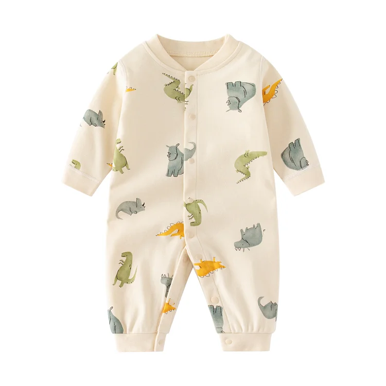 Baby Long Sleeve Dino Printed Romper