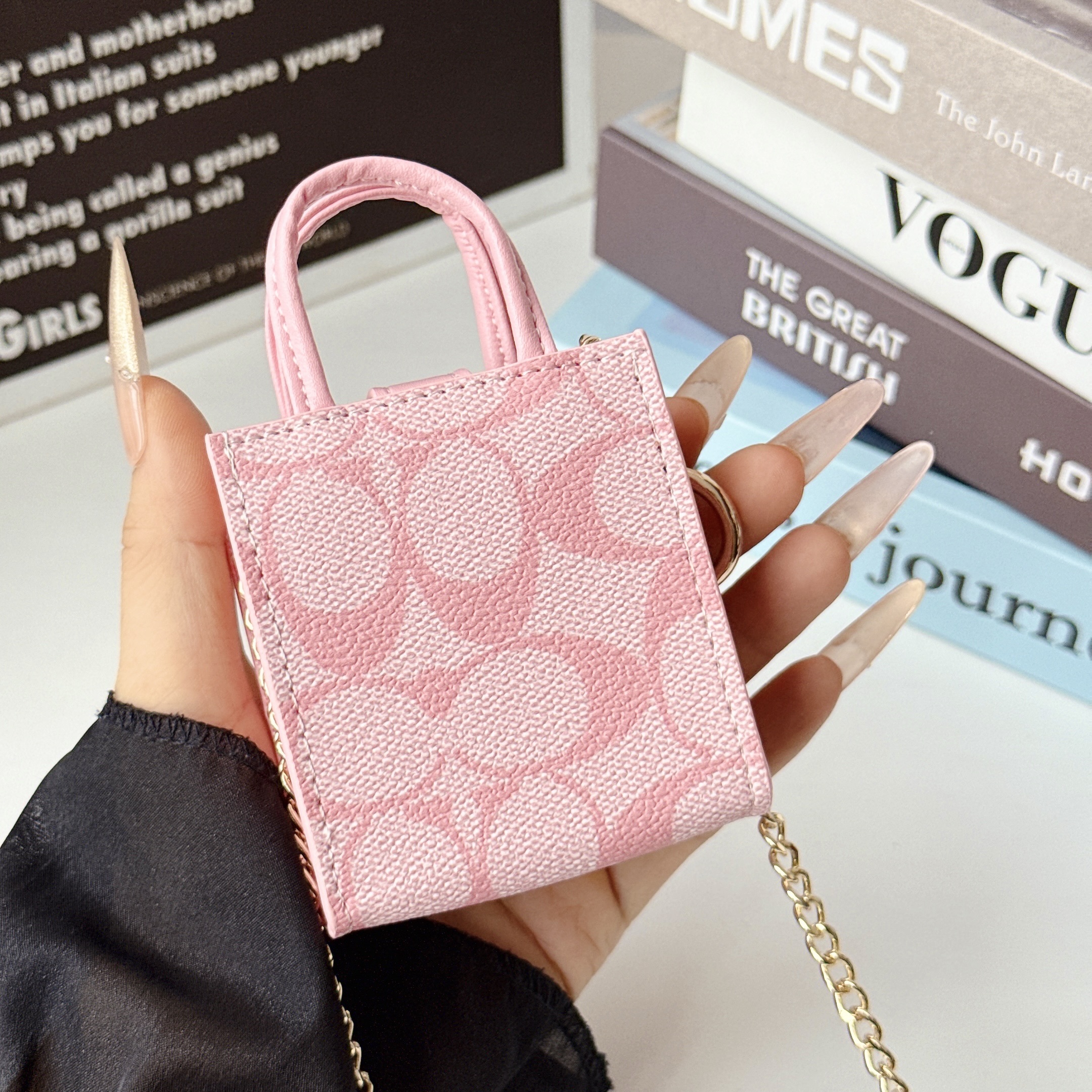 Coach Monogram Mini Tote Earphone Case | Luxury Crossbody Airpods Galaxy Buds Pouch for Your Daily OOTD