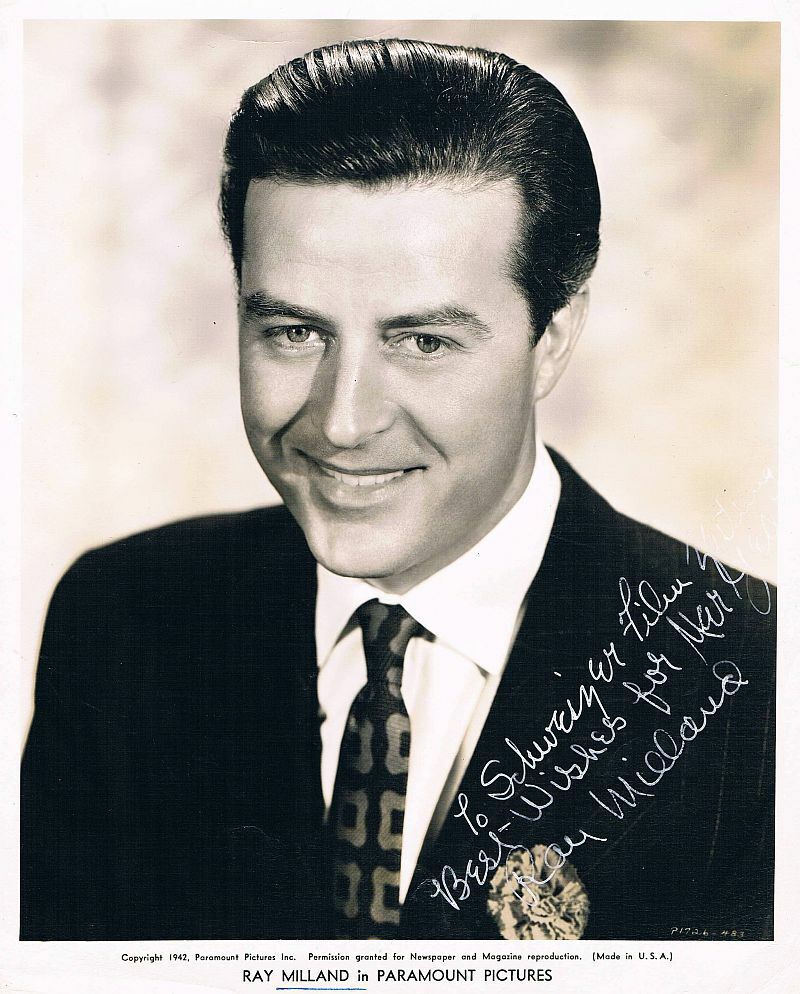 Ray Milland 1907-86 genuine autograph signed Vintage 8x10