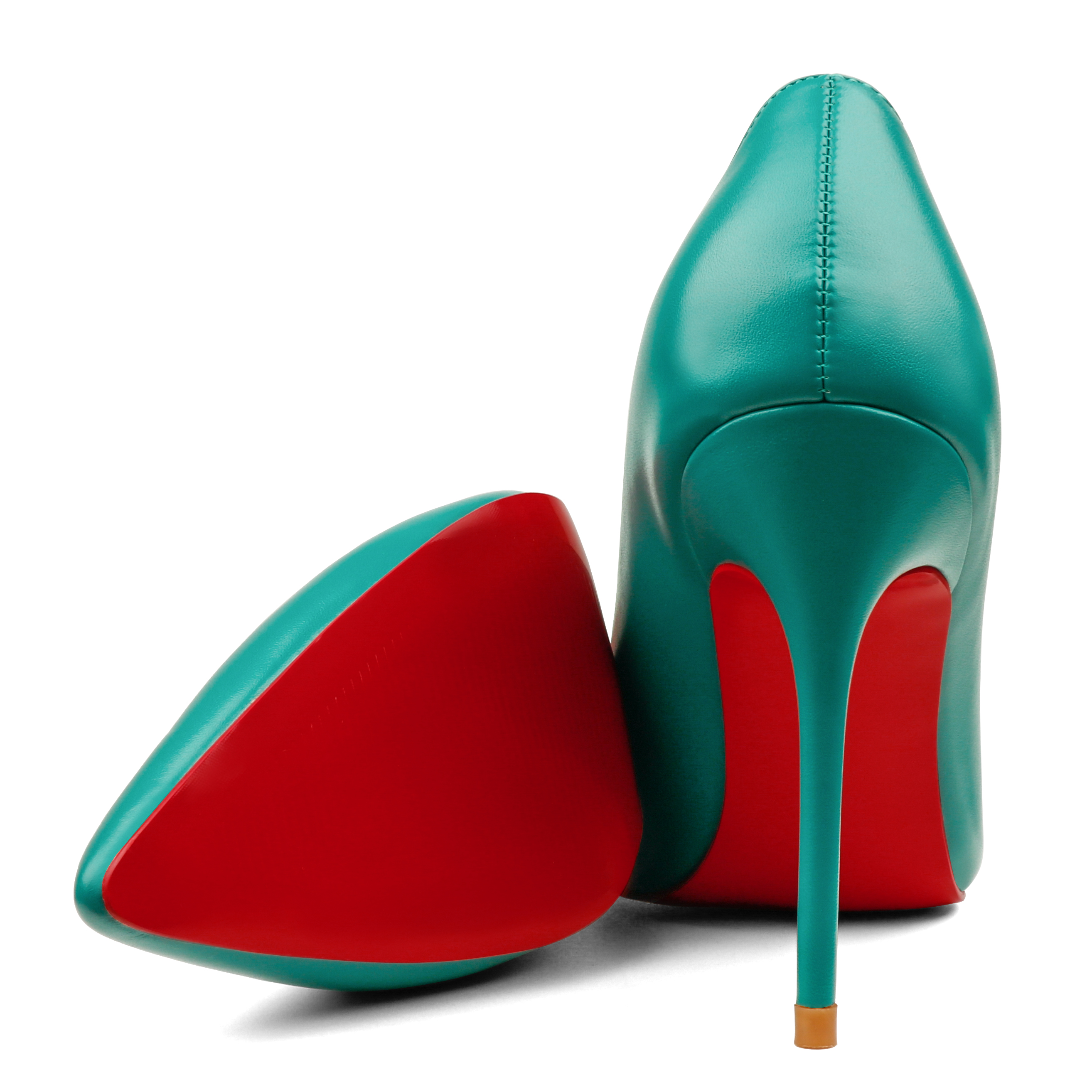 Women's Red Bottom Pointy Toe Party Wedding High Heels Matte Shoes-MERUMOTE