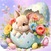 Diamond Painting -DIY Round Drill Rabbit In Egg