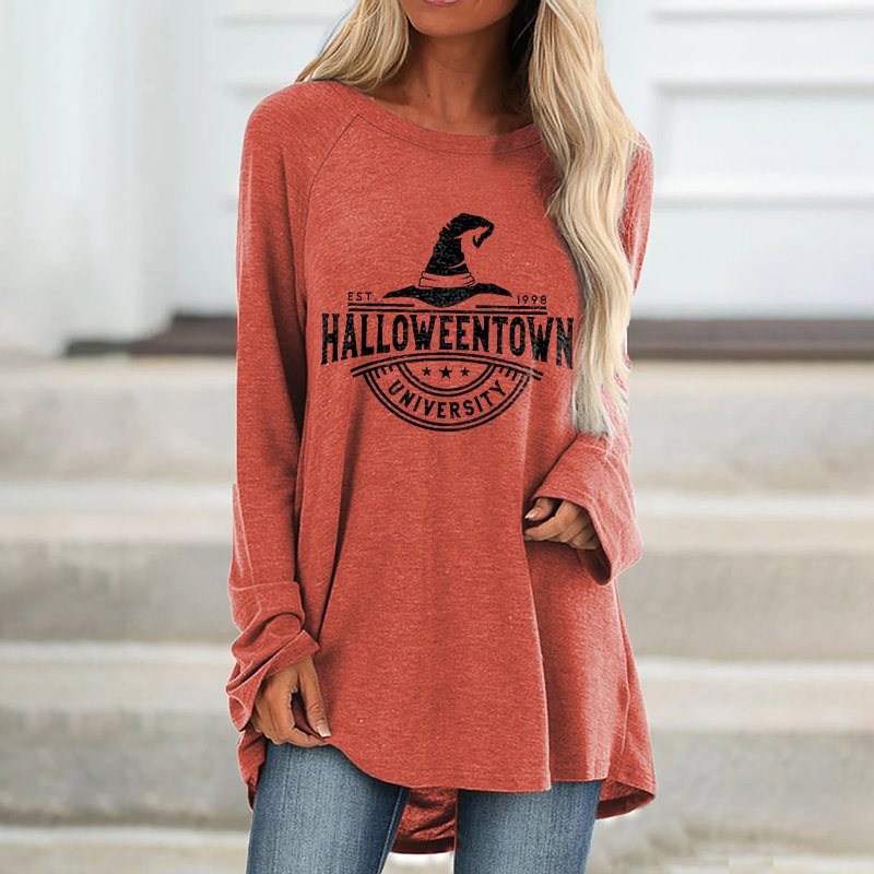 Est.1998 Halloweentown University Printed Loose T-shirt