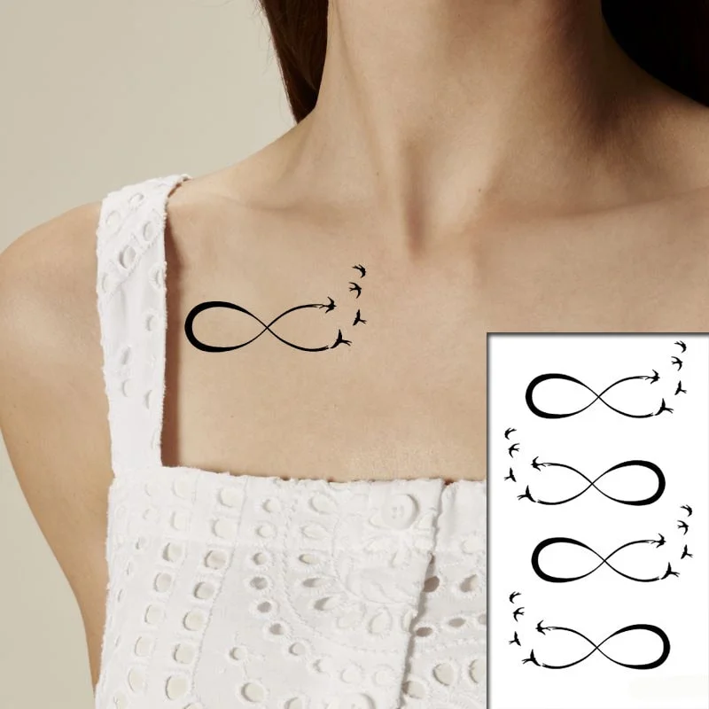 Water Transfer Tattoo Heart-shaped Lifeline Tattoo Body Art Waterproof Temporary Fake Flash Tattoo for Man Woman Kid 10.5*6cm