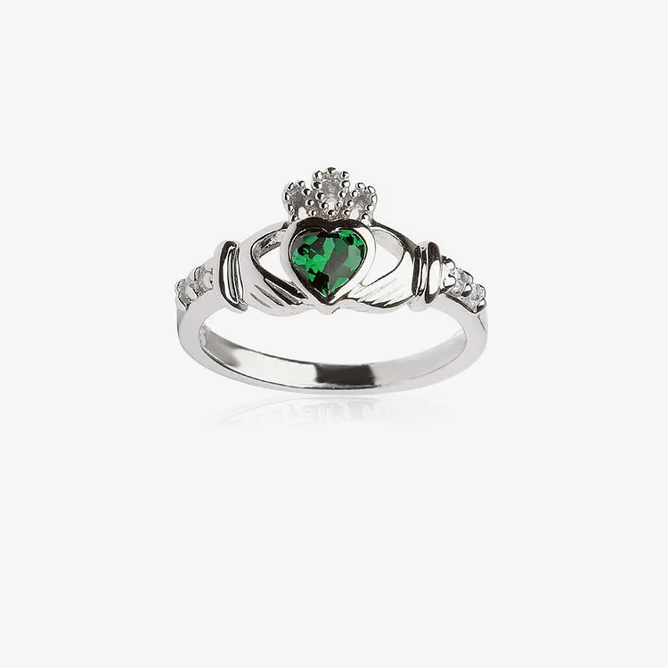 Claddagh Emerald Ring