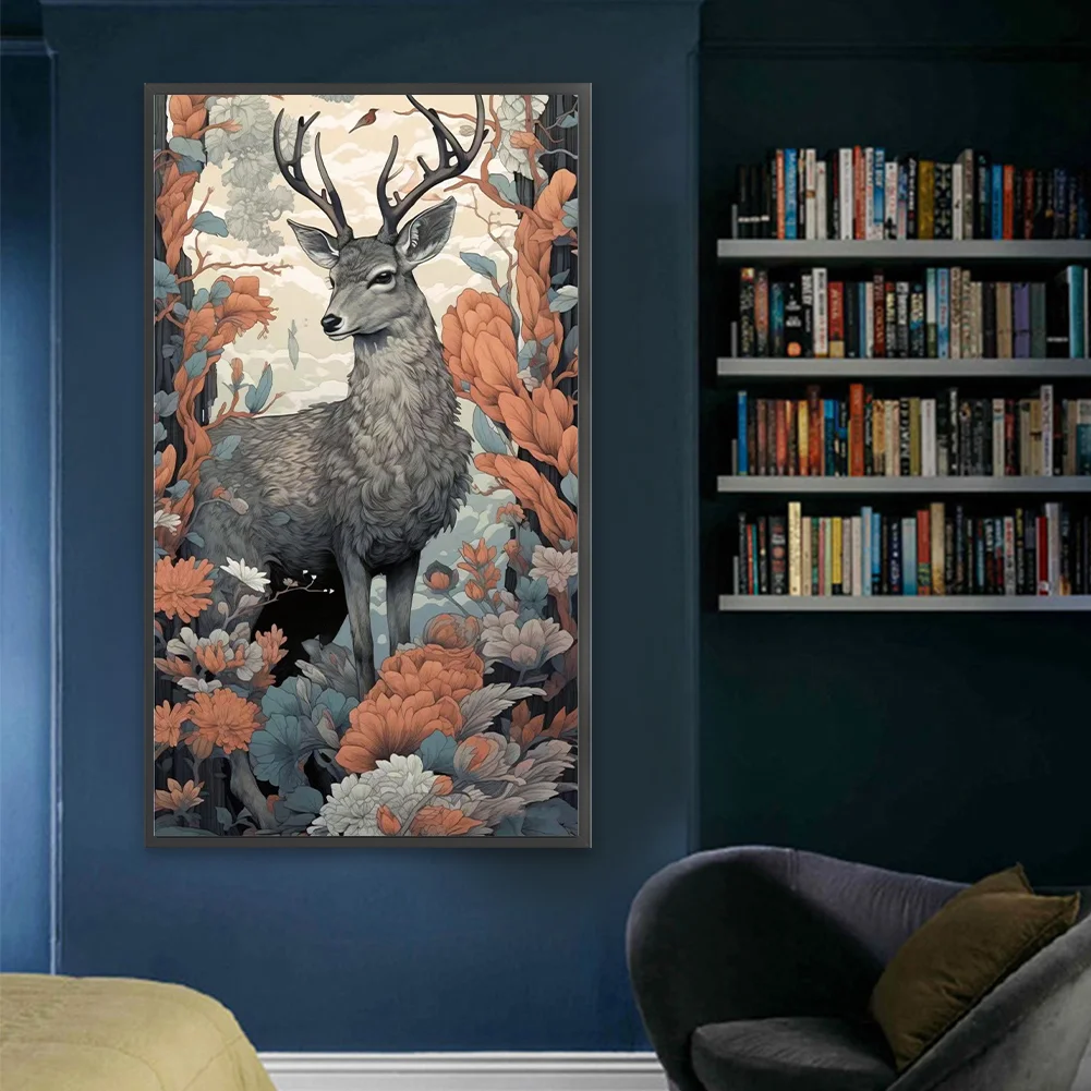 Partial AB Diamond Painting - Full Round Drill - Deer(Canvas|45*75cm)