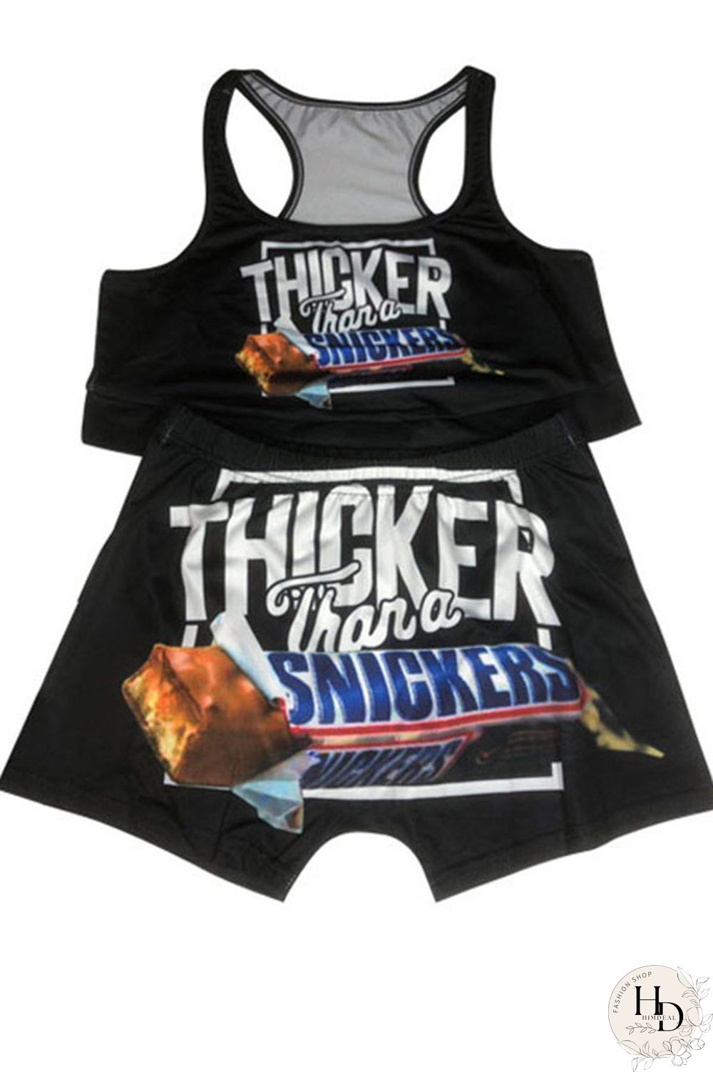 Pink Sexy Europe and America Print Solid Straight Sleeveless Two Pieces