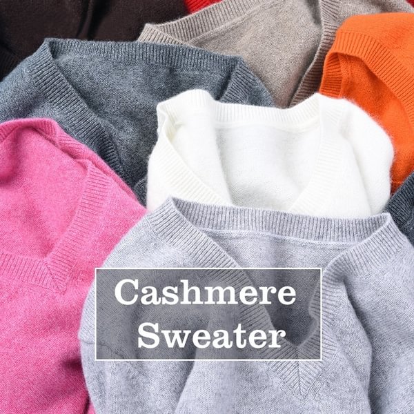 18 Colors Autumn and Winter Wool Pure Cashmere Sweater Women Pullovers O-Neck V-Neck Pull Femme Long Sleeve Women Sweaters Pullovers Plus Size S-XXXL Su\u00e9ter de las se\u00f1oras Su\u00e9ter feminino - Shop Trendy Women's Fashion | TeeYours