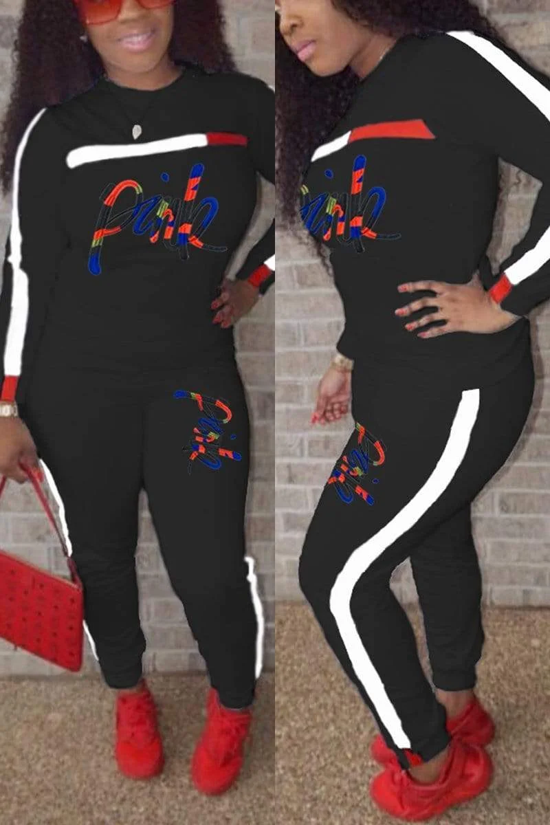 Fashion Stitching Embroidery Two Piece