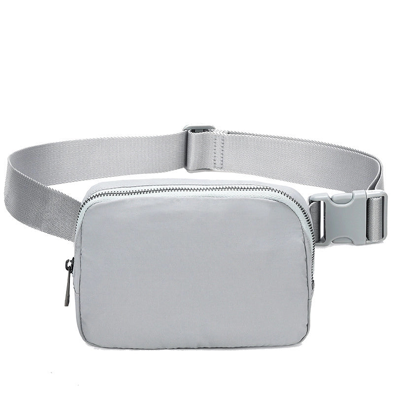 Unisex Basic Classic Style Solid Color Nylon Waist Bags