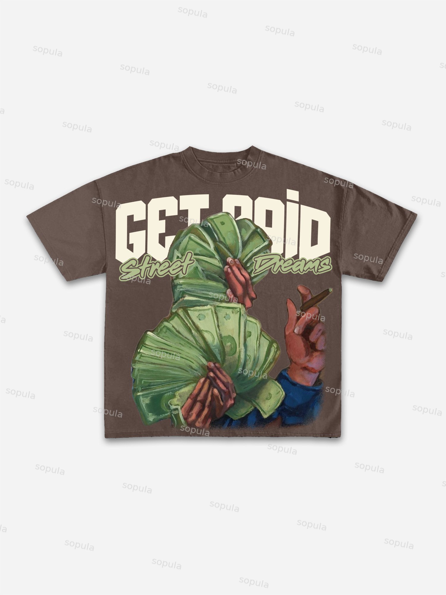 Money Matters Retro Graphic Cotton T-shirt - Sopula｜Premium Graphic Tees & Graphic Clothing