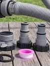 Threaded Connection Pumps Leak-proof Pool Hose Conversion Connector for 1.5&1.25 Inch Hoses Multi-Use for Swimming Pools Outdoors Activities Water Play