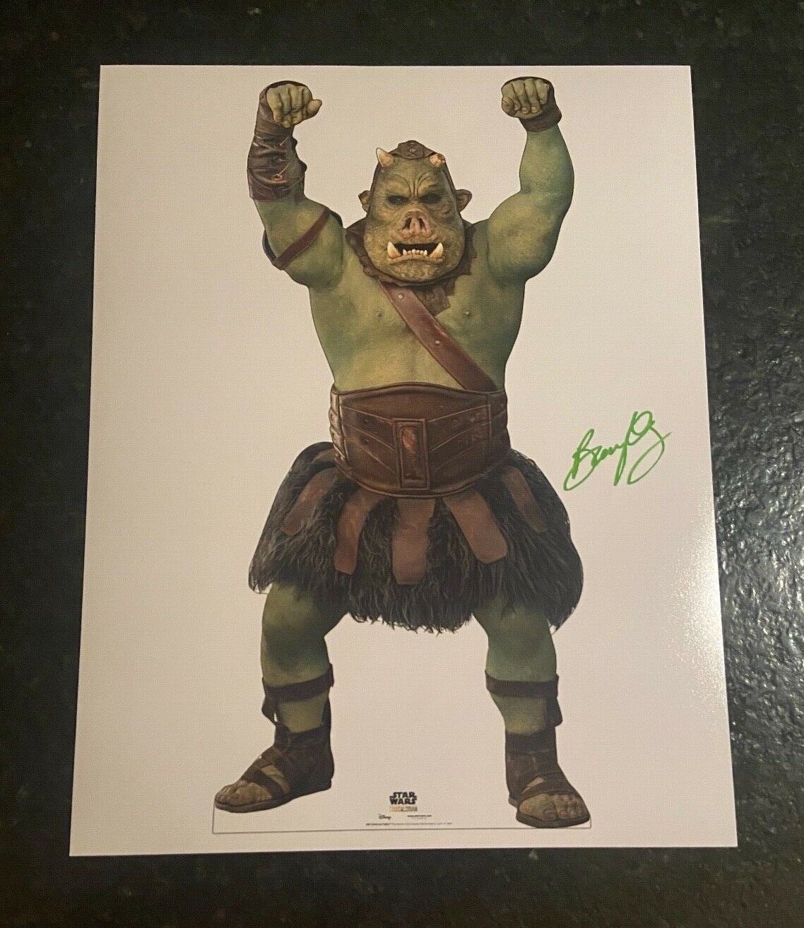 * BARRY HANLEY* signed 11x14 Photo Poster painting * GAMORREAN FIGHTER * THE MANDALORIAN * 1