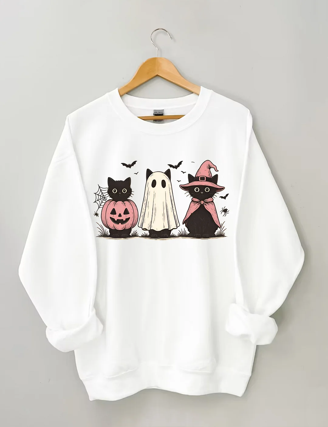 Boo Ghost Black Cat Sweatshirt