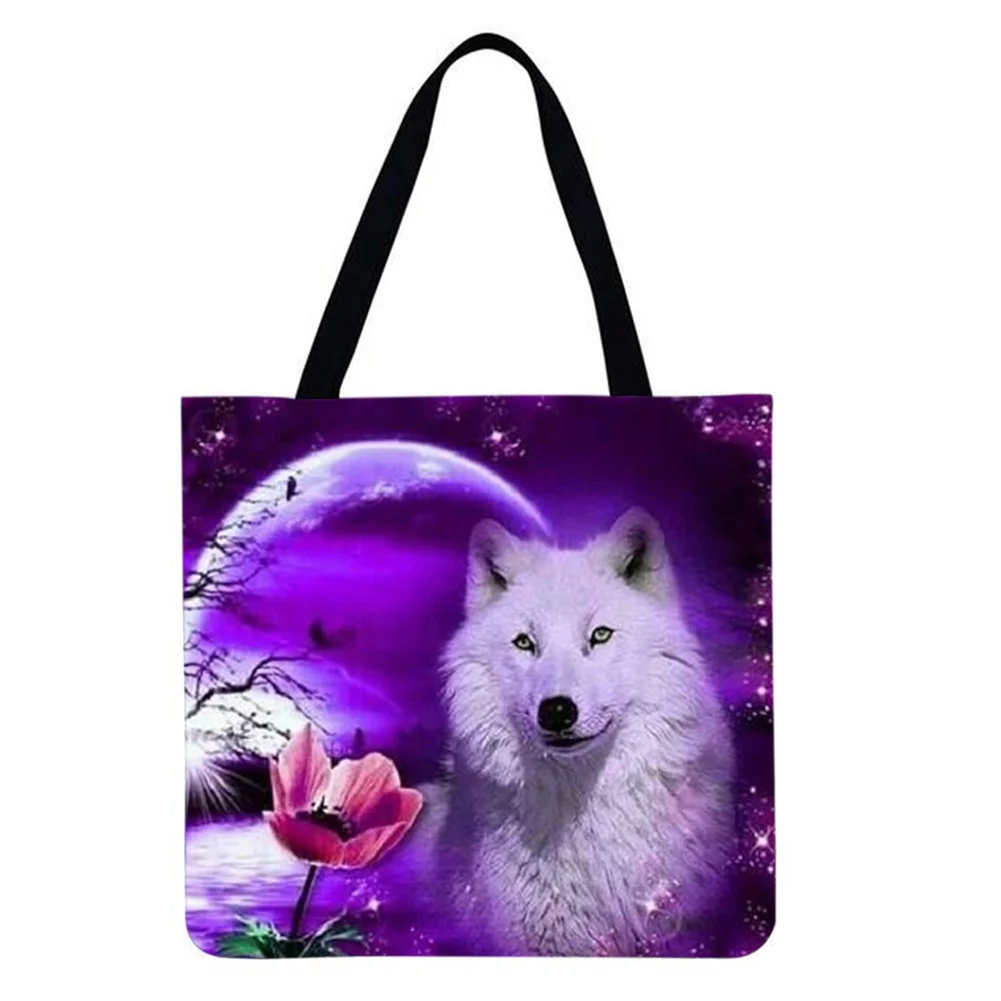 Linen Tote Bag - Wolf