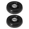 1 Pair Rubber Casters Mute Trolley Case Wheels Deluxe Repair Tool (54*18mm)
