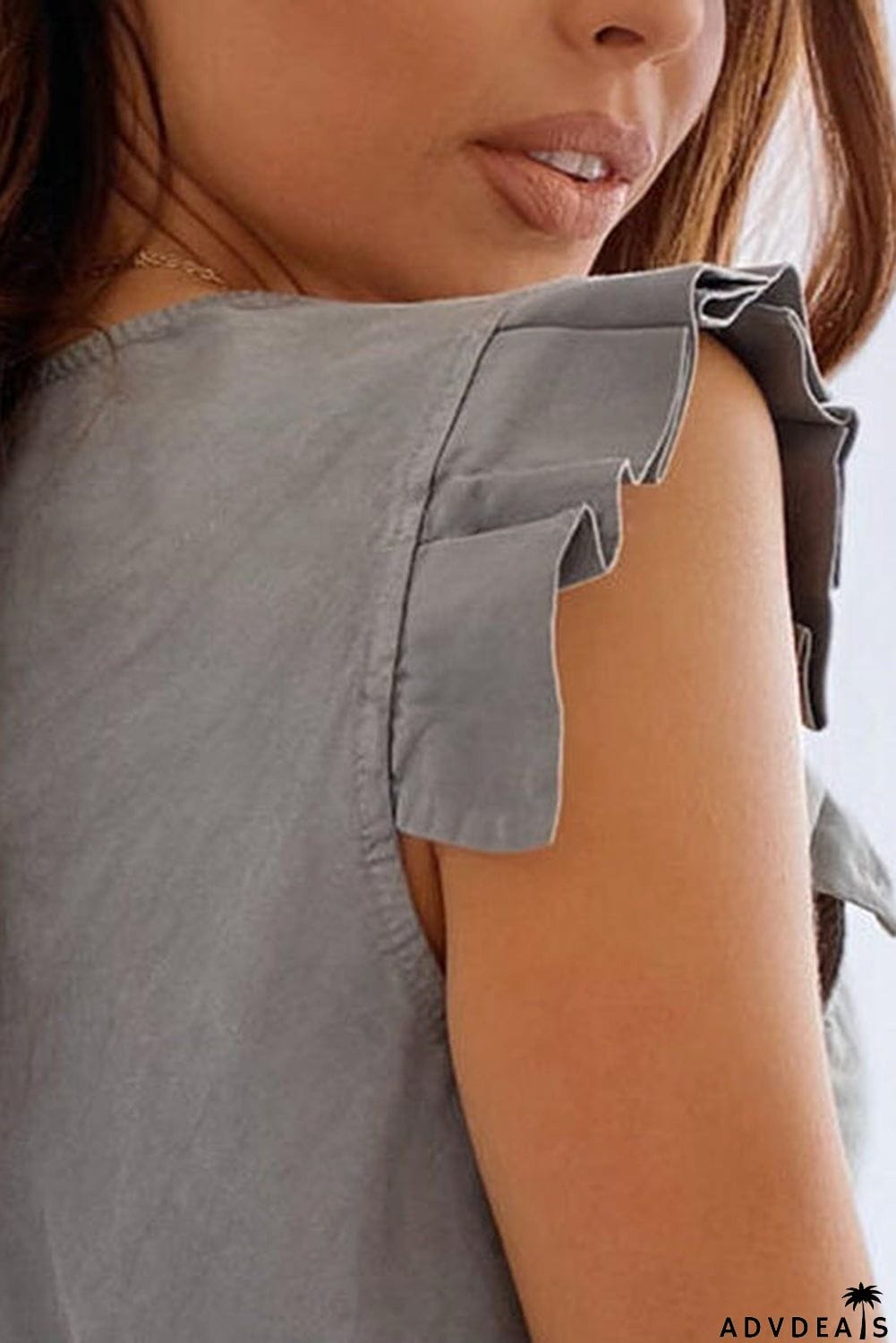 V-Neck Daisy Print Casual Tank Top