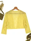 Fashionable Solid Color Lace Cardigan Top - Delicate Open Front, Sheer Three-Quarter Sleeves, Perfect for Everyday Chic Style - A Feminine & Lightweight Wardrobe Staple for Women