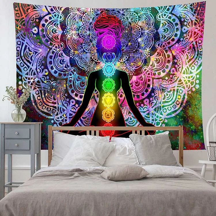 Chakra Mandala Meditation Wall Hanging Tapestry