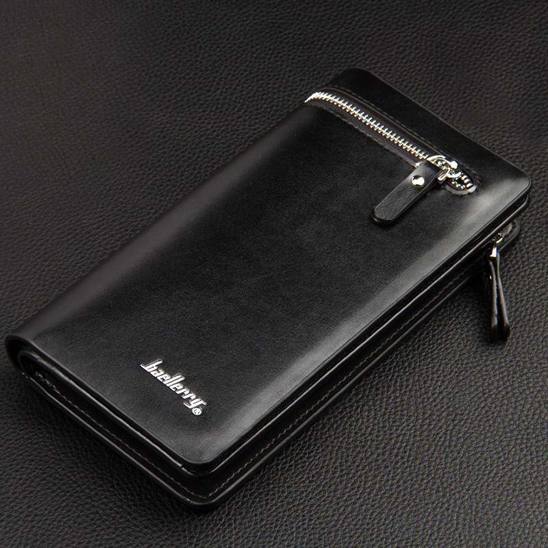 Men'S Leather Zipper Multifunctional Clutch