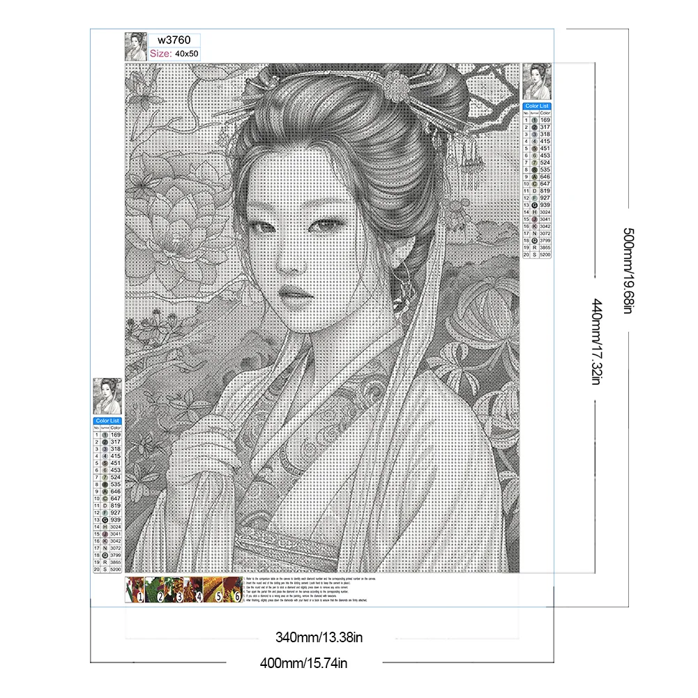 Diamond Painting - Full Round Drill - Ancient Style Beauty(Canvas|40*50cm)