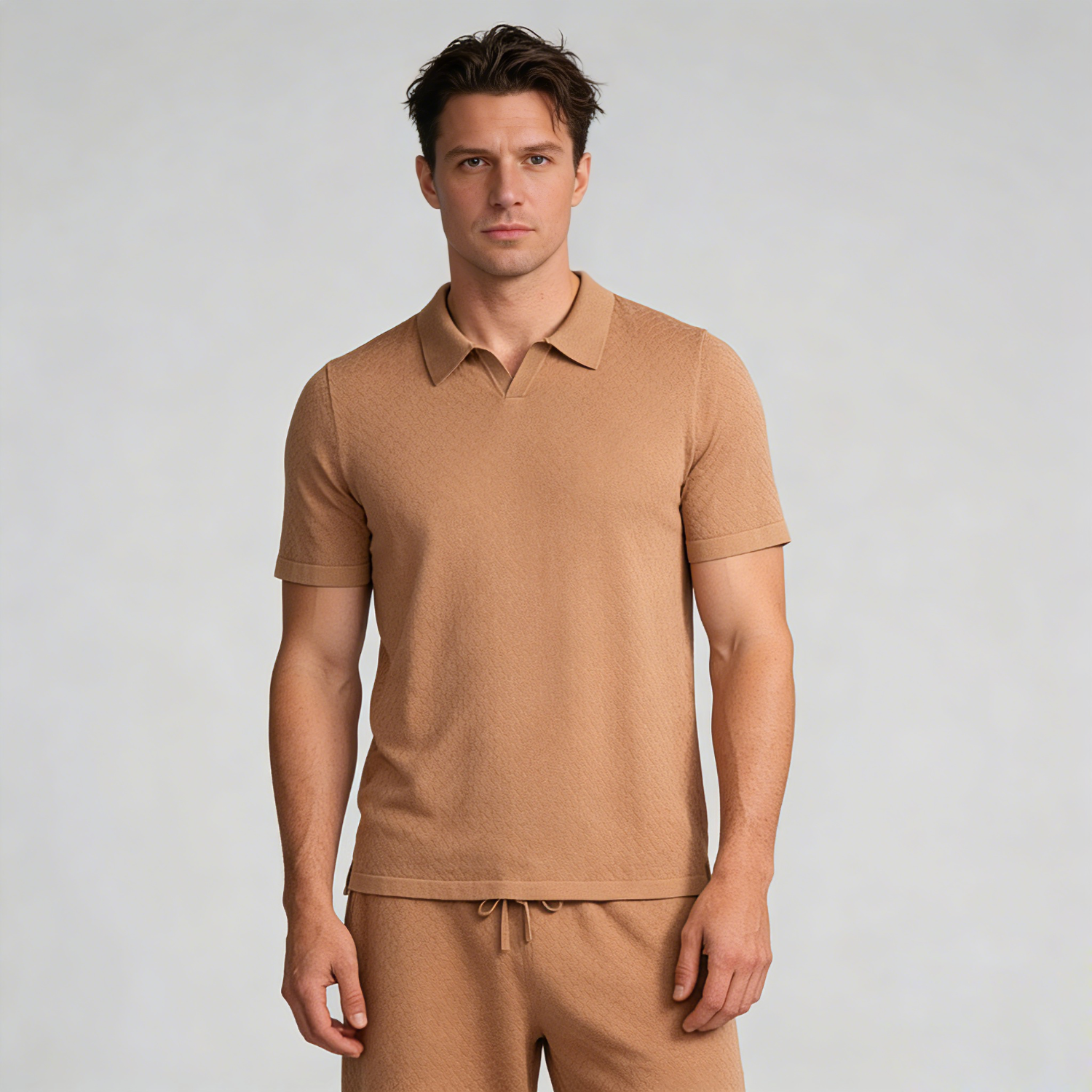 Men's Collar Seagull Silk Cashmere Shirt Sweater | Spring Summer REAL SILK LIFE