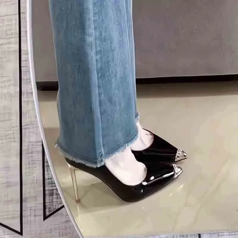 Breakj Breakj Black High-Heeled Women 2025 New Spring And Autumn Sexy Pointy Design Sense Of Niche Temperament