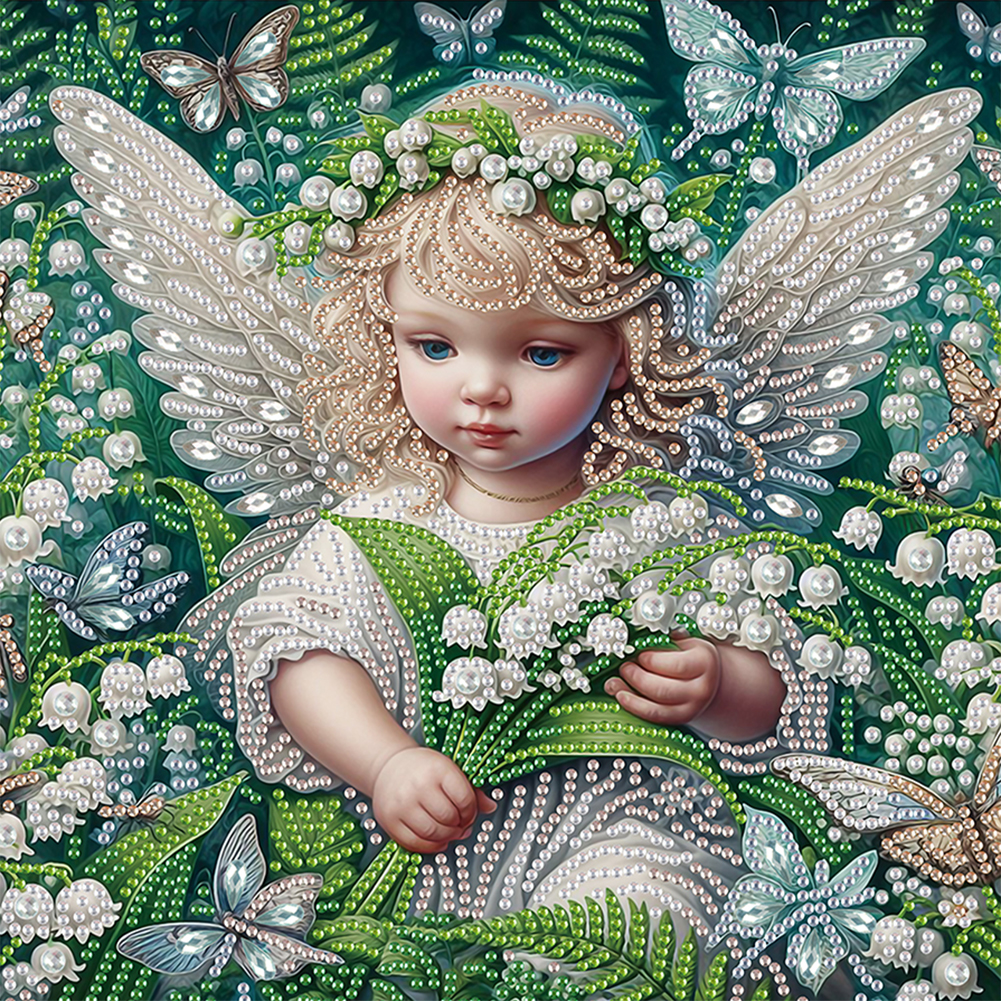 Angel 30*30cm(canvas) special shaped drill diamond painting