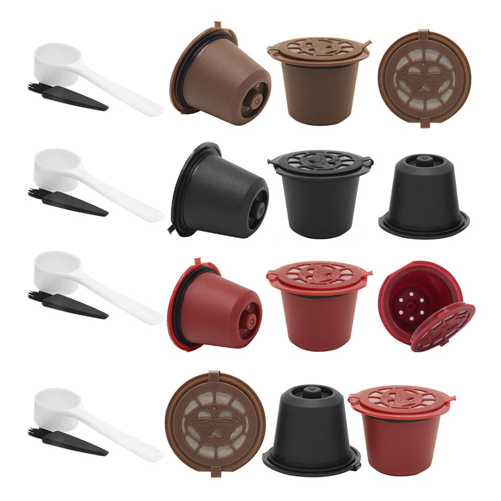 

3pcs Refillable Reusable Coffee Capsule Filters for Nespresso Machine, Multicolor, 501 Original