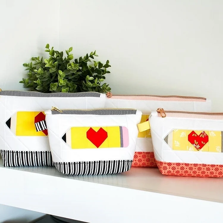 First Aid Zipper Pouch Sewing Templates - Include Instructions