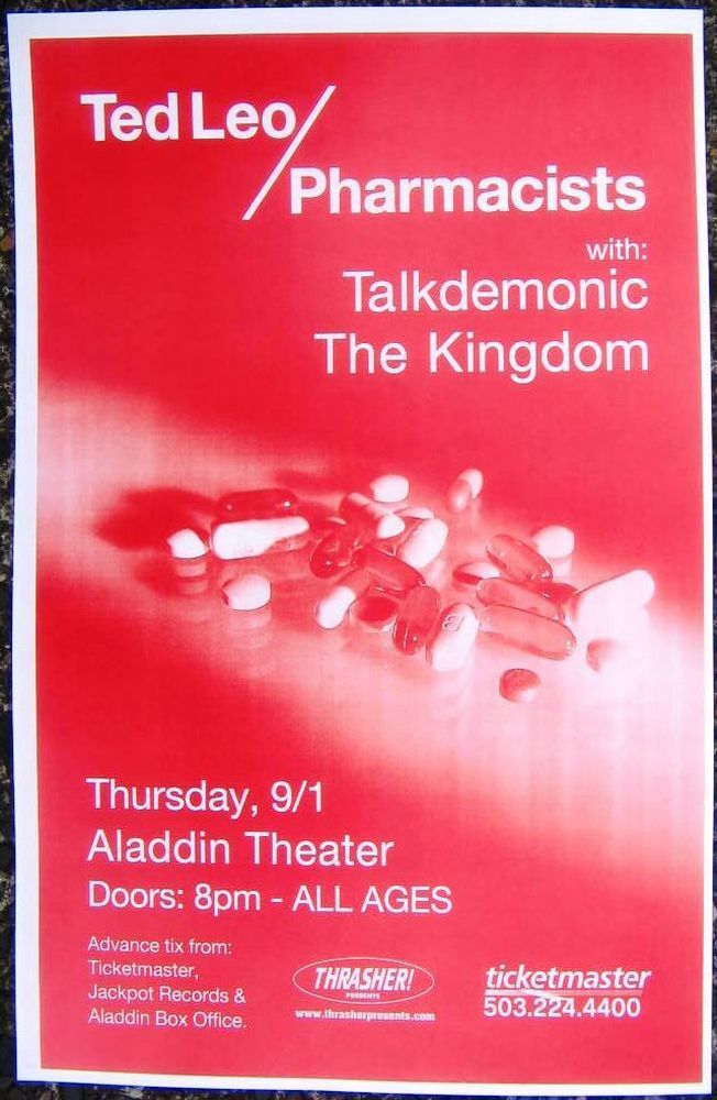 TED LEO And PHARMACISTS 2006 Gig POSTER Portland Oregon Concert