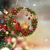 DIY Pearl Diamond Painting Christmas Wreath Hanging Ornament Kit