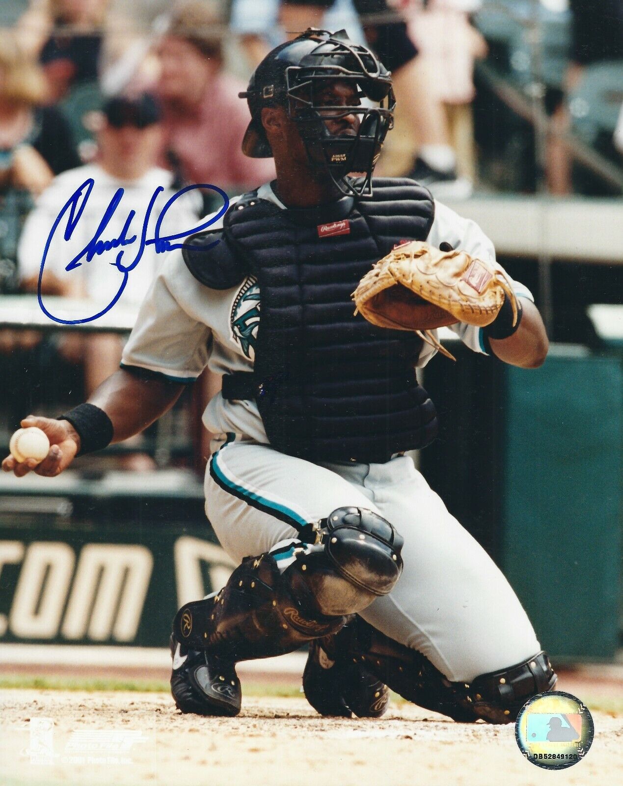 Signed 8x10 CHARLES JOHNSON Florida Marlins Autographed Photo Poster painting - COA