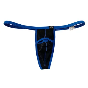 Men's Ice Silk Open Front U Convex T-Back Thongs Underwear Underpanties