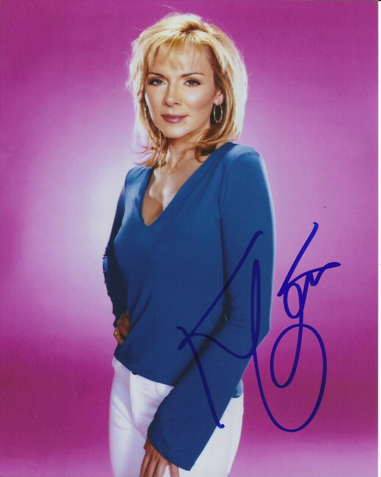 KIM CATTRALL SIGNED SEXY Photo Poster painting UACC REG 242 FILM AUTOGRAPHS (5)