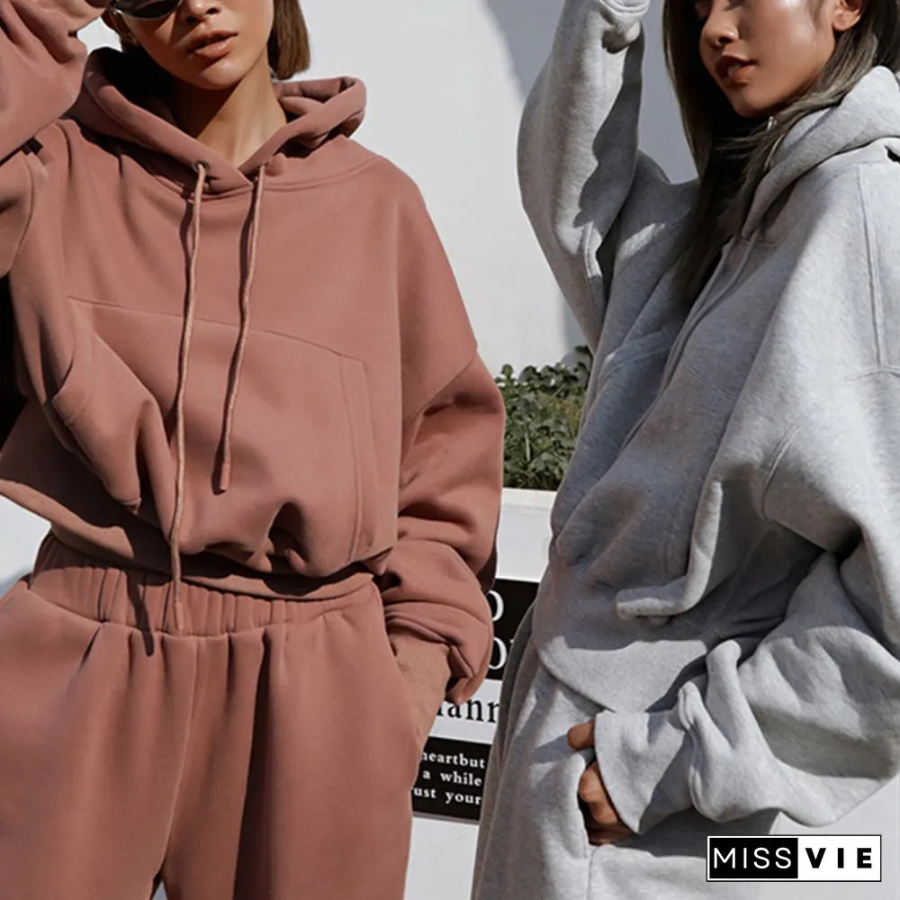 Two-Piece Sports Sweater Suit