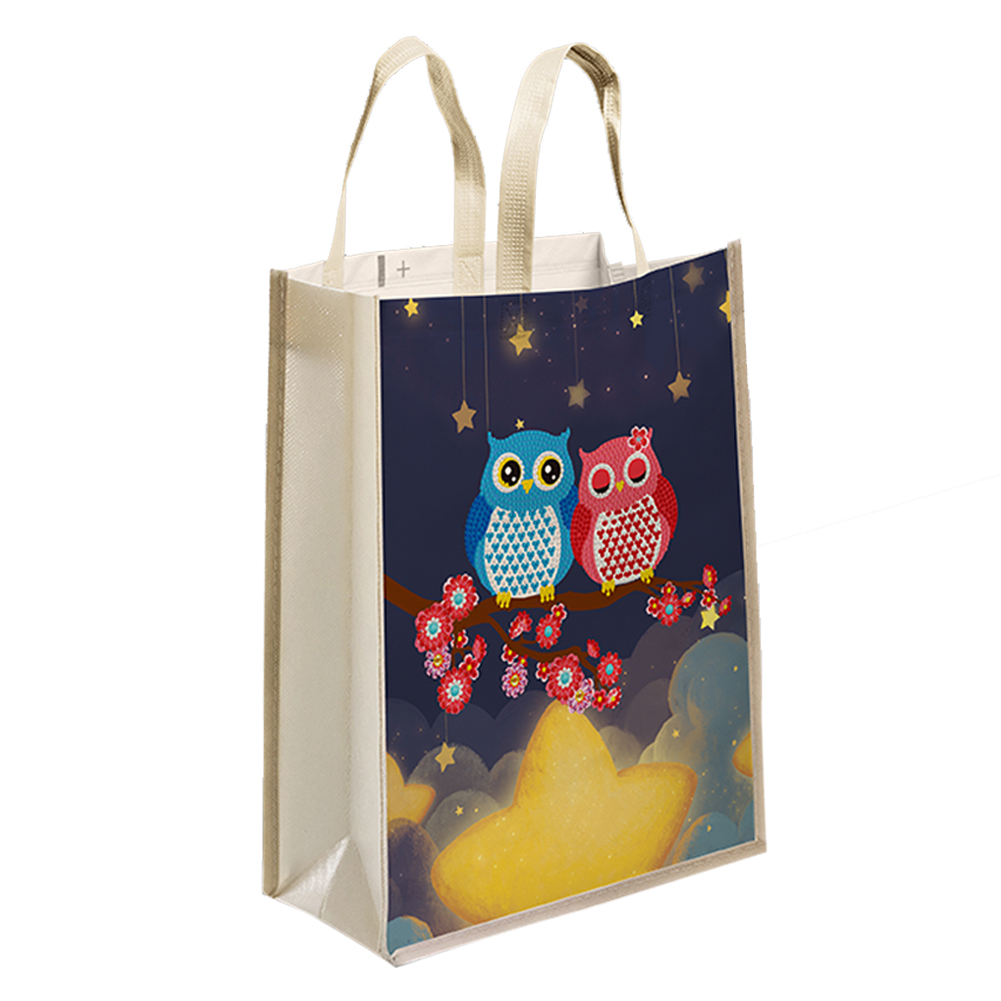 

DIY Diamond Painting Handbag Mosaic Drill Eco-friendly Shopping Bags (Owl), 501 Original