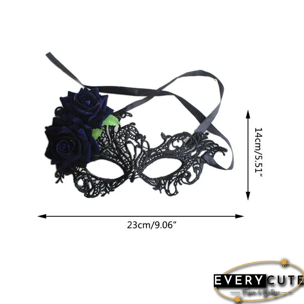 Masquerade Half Face Mask For Women Lace Eye Mask For Halloween Cosplay Party
