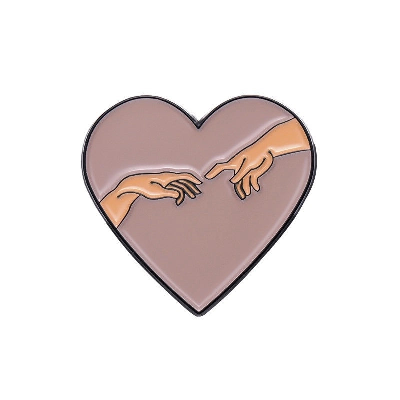 Cute Pin Letter Heart Shape Alloy Stoving Varnish Unisex Brooches