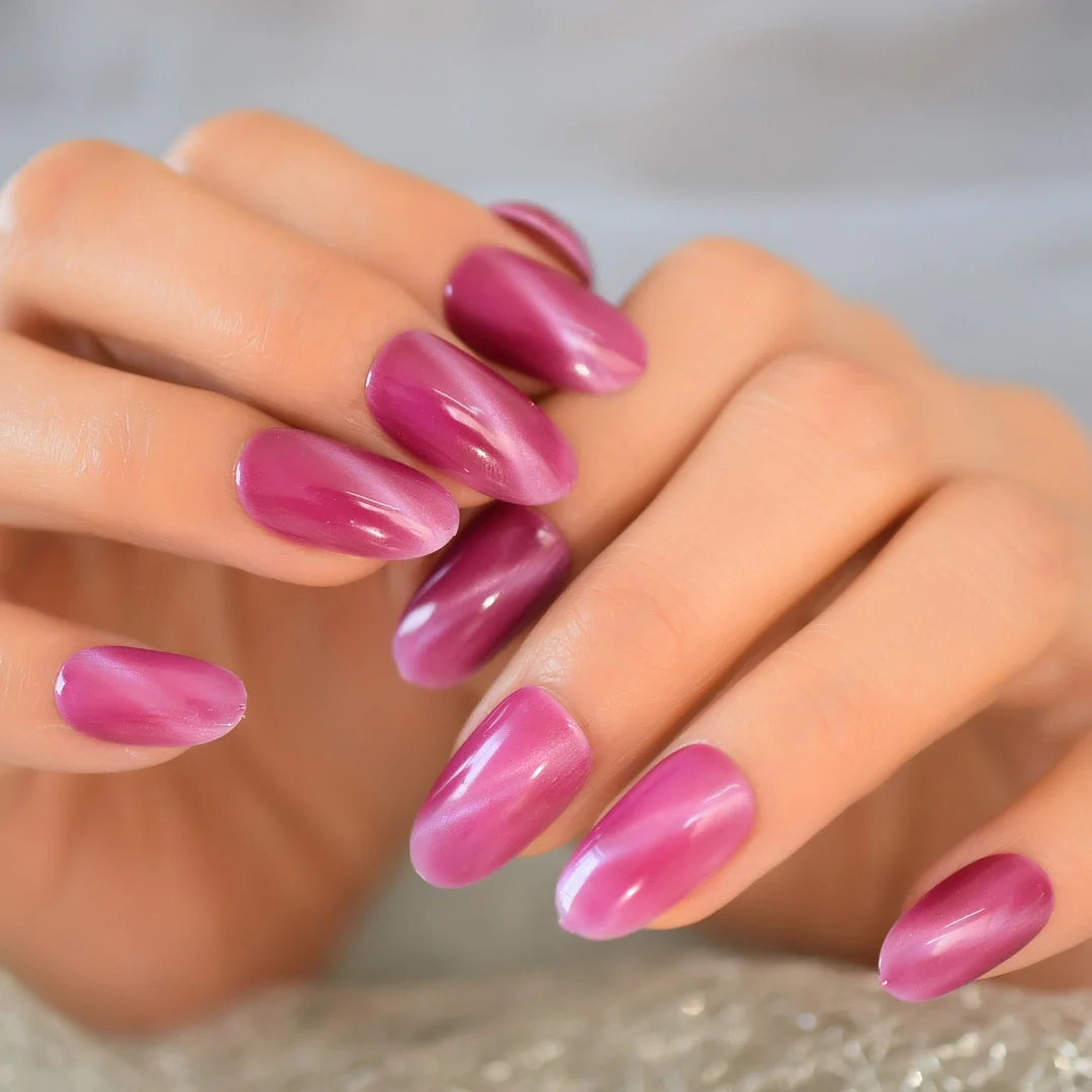 French Tip Gorgeous Ladies Fingernail Devorative Fasle Nails With Glue Tape Full Form Reusable Fake Nails Designer-Nail Inspo