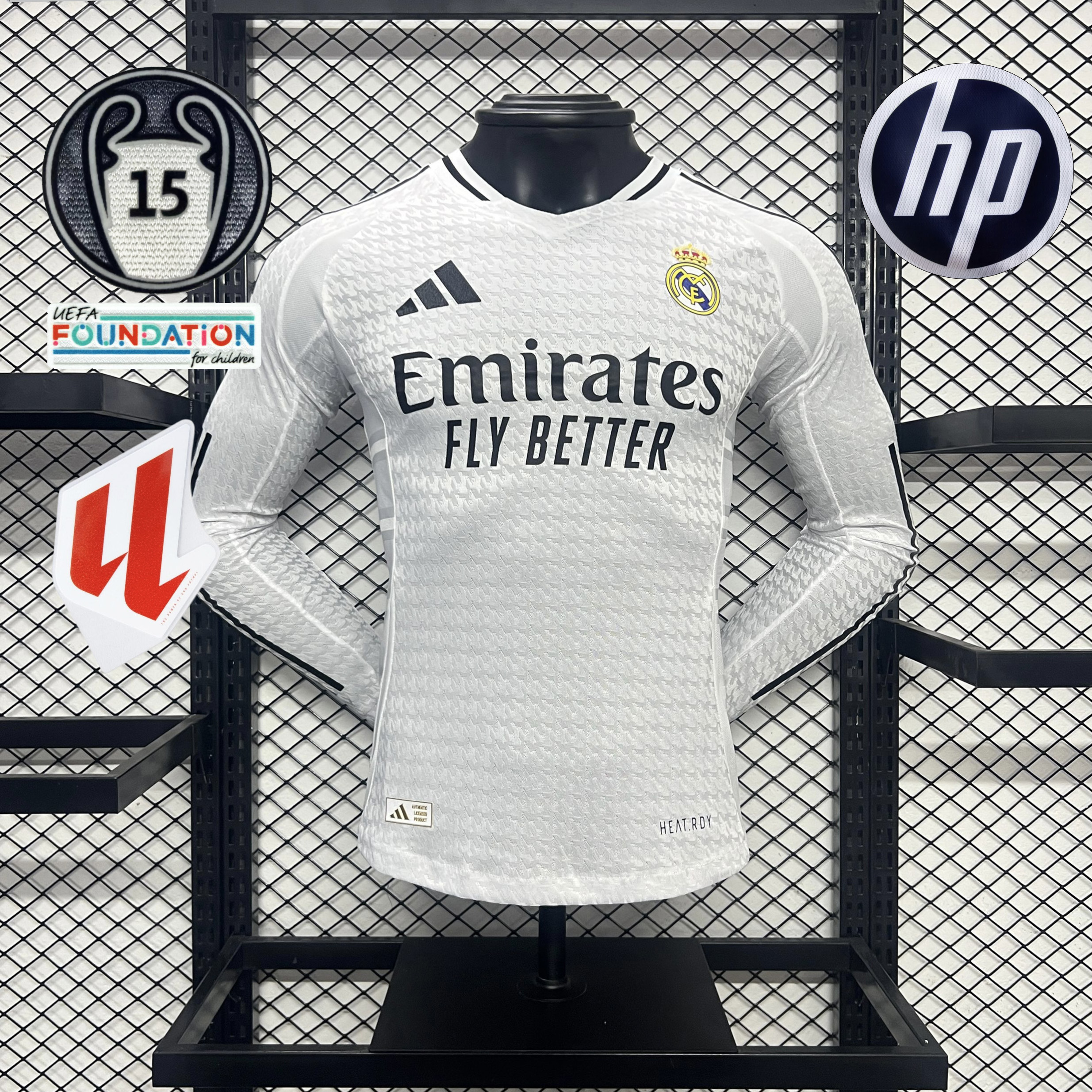 Real Madrid 24-25 Home Long Sleeve Jersey - Player Version