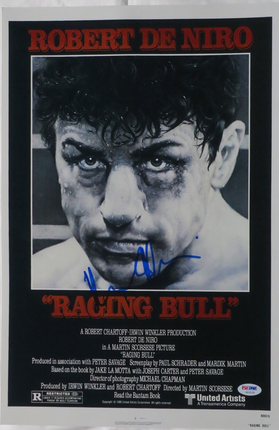 Robert Deniro Signed Raging Bull Autographed 12x18 Photo Poster painting PSA/DNA #AB16120