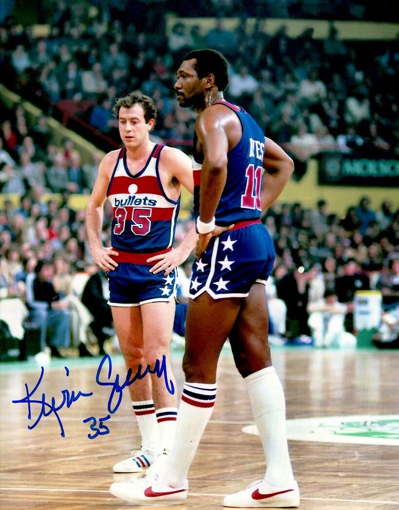 Signed 8x10 KEVIN GREVEY Washington Bullets Autographed Photo Poster painting w/COA